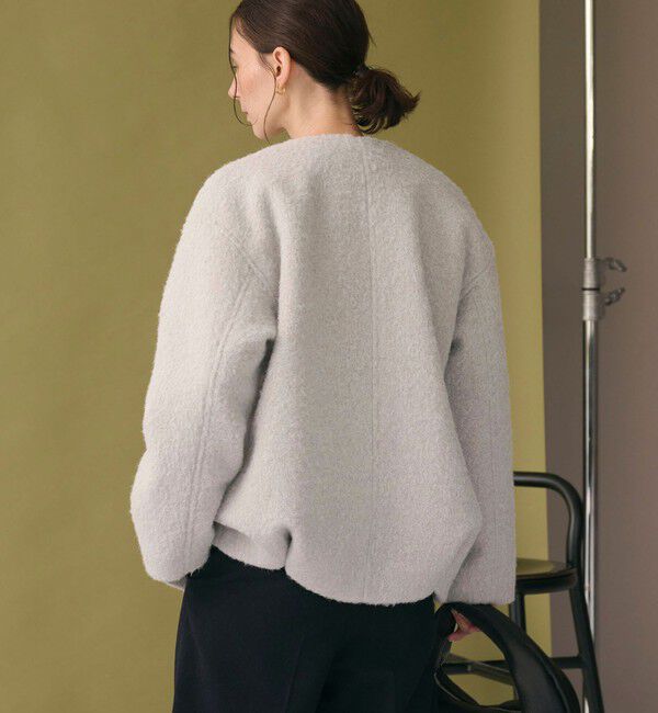 BEAUTY&YOUTH UNITED ARROWS「ブークレ ノーカラーブルゾン」|ブルゾン・スタジャン|