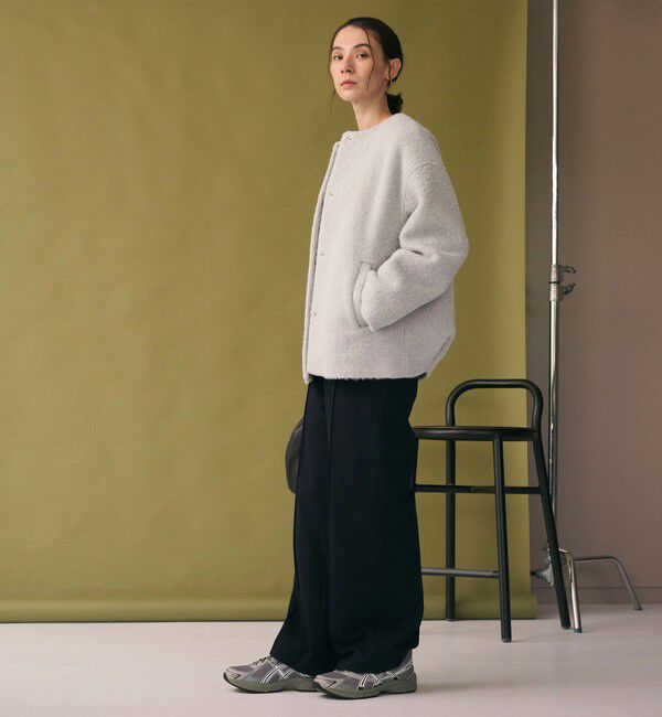 BEAUTY&YOUTH UNITED ARROWS「ブークレ ノーカラーブルゾン」|ブルゾン・スタジャン|