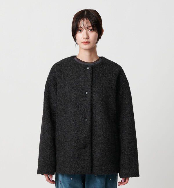 BEAUTY&YOUTH UNITED ARROWS「ブークレ ノーカラーブルゾン」|ブルゾン・スタジャン|