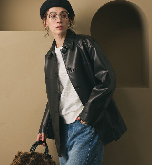 BEAUTY&YOUTH UNITED ARROWS「レザーライク カバーオール ジャケット」|その他|