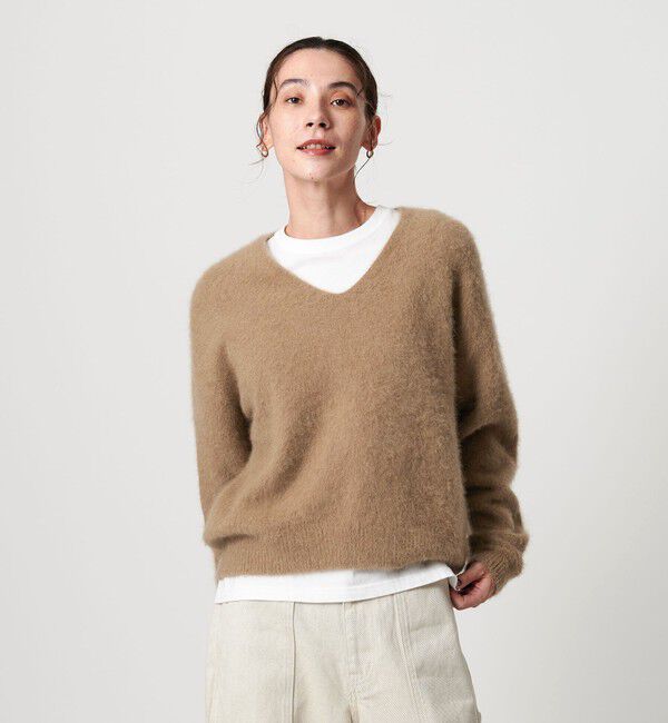 BEAUTY&YOUTH UNITED ARROWS「フォックスカシミヤブレンド Vネックニットプルオーバー」|ニット・セーター|