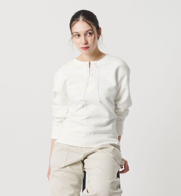 BEAUTY&YOUTH UNITED ARROWS「コットン レースアッププルオーバー」|スウェット・ジャージ|