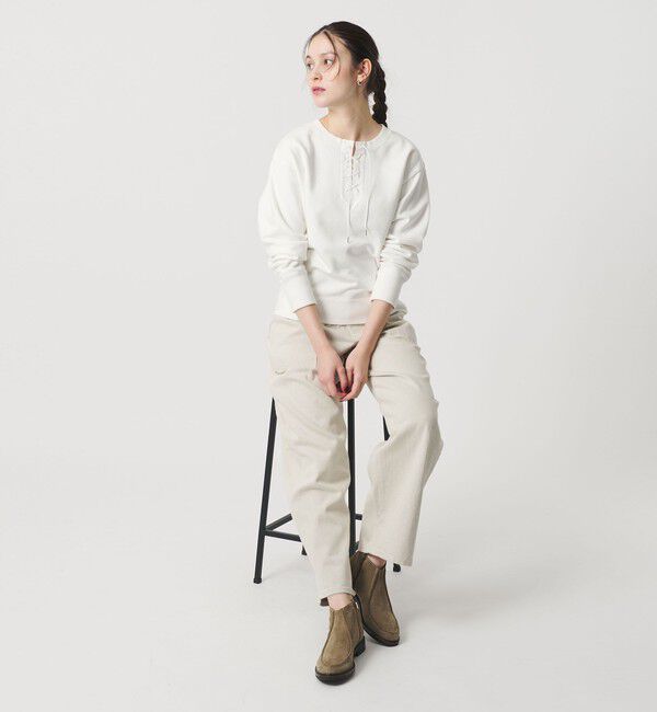 BEAUTY&YOUTH UNITED ARROWS「コットン レースアッププルオーバー」|スウェット・ジャージ|
