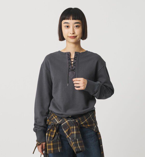 BEAUTY&YOUTH UNITED ARROWS「コットン レースアッププルオーバー」|スウェット・ジャージ|