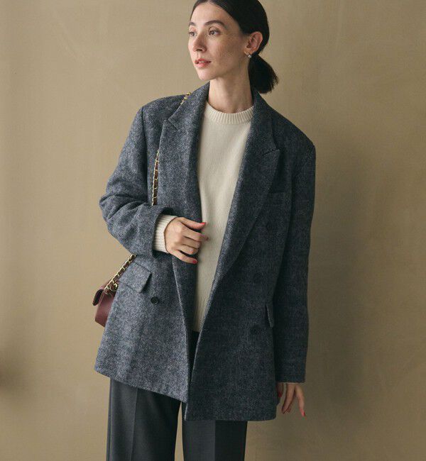 BEAUTY&YOUTH UNITED ARROWS「毛ブレンド ヘリンボーン ジャケットコート」|テーラードジャケット|