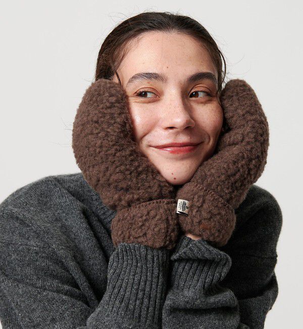 BEAUTY&YOUTH UNITED ARROWS「＜COLDBREAKER＞スリット ミトン」|手袋|DK.BROWN