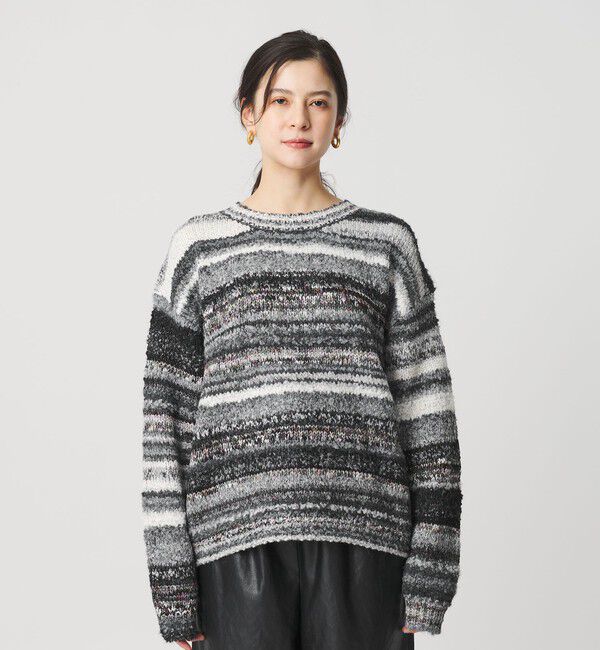 BEAUTY&YOUTH UNITED ARROWS「マルチボーダー ニットプルオーバー」|ニット・セーター|