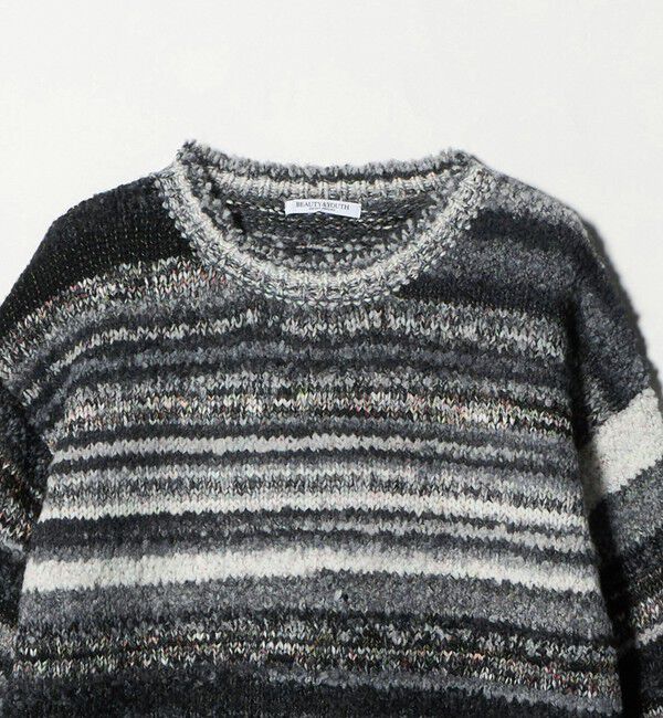 BEAUTY&YOUTH UNITED ARROWS「マルチボーダー ニットプルオーバー」|ニット・セーター|