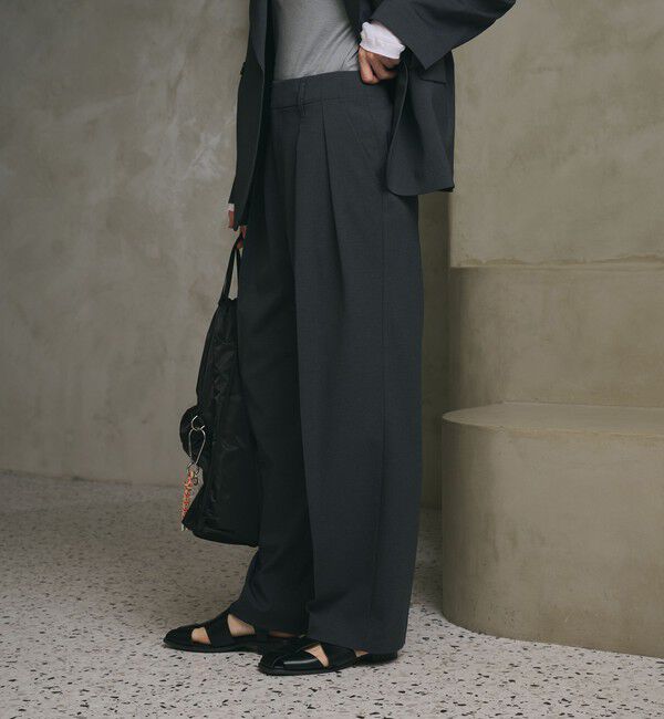 BEAUTY&YOUTH UNITED ARROWS「2タックテーパードパンツ 吸水速乾 防シワ UV」|スラックス|