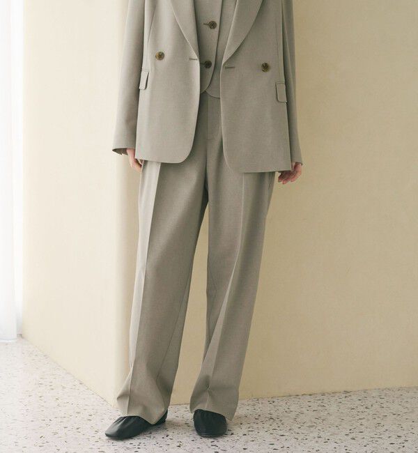 BEAUTY&YOUTH UNITED ARROWS「2タックテーパードパンツ 吸水速乾 防シワ UV」|スラックス|BEIGE