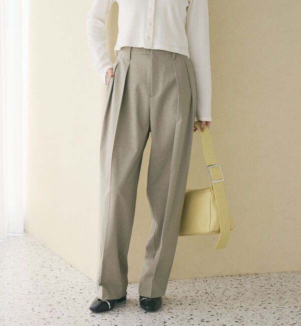 BEAUTY&YOUTH UNITED ARROWS「2タックテーパードパンツ 吸水速乾 防シワ UV」|スラックス|