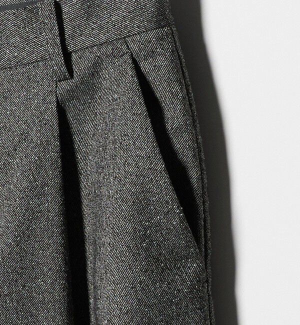 BEAUTY&YOUTH UNITED ARROWS「ツイードライク タックワイドパンツ」|スラックス|