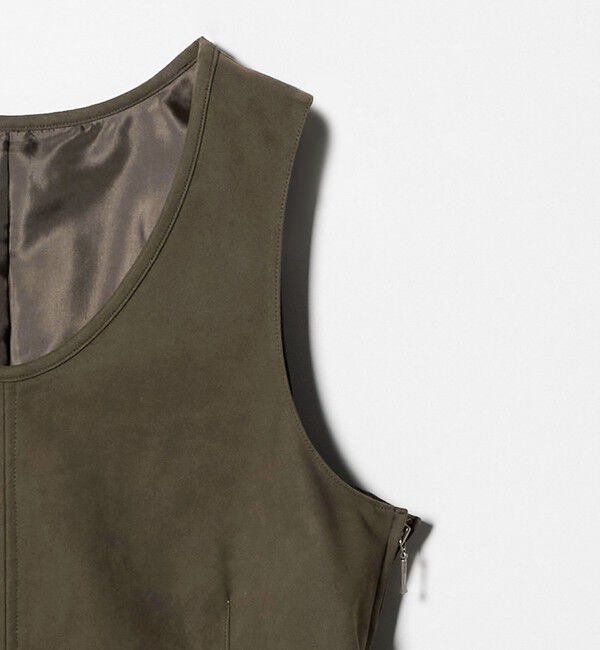 ATTISESSION「＜ATTISESSION＞スエードライク ナローベルト トップス」|ベスト・ジレ|
