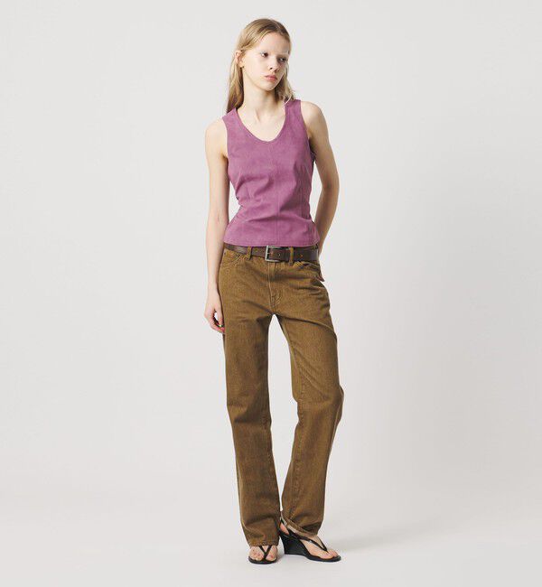 ATTISESSION「＜ATTISESSION＞スエードライク ナローベルト トップス」|ベスト・ジレ|