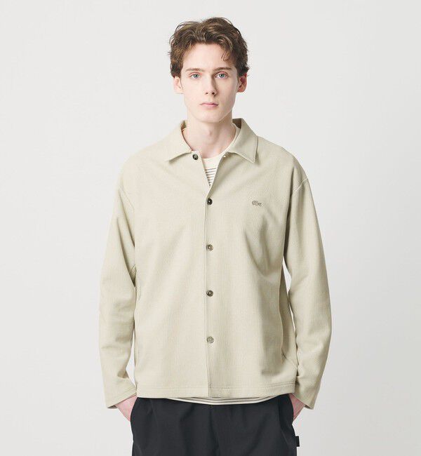 BEAUTY&YOUTH UNITED ARROWS「＜LACOSTE for BEAUTY&YOUTH＞ワントーン シャツ ジャケット」|カーディガン|OFF WHITE