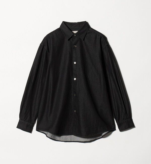 BEAUTY&YOUTH UNITED ARROWS「7.5oz サテンデニム レギュラー グランデ シャツ GRANDE型」|シャツ・ブラウス|BLACK