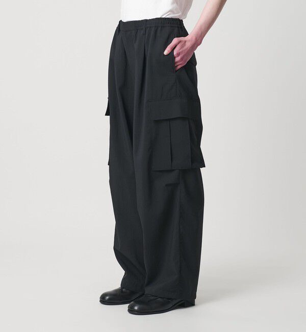 MONKEY TIME「RENU TROシリーズ カーゴ イージー パンツ-セットアップ対応-」|チノ|BLACK