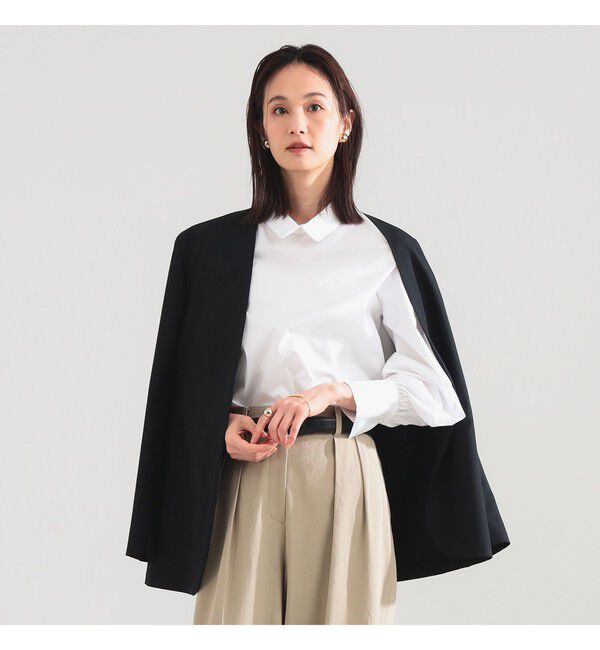 Demi-Luxe BEAMS 「グログラン カラー ブラウス」|シャツ・ブラウス|