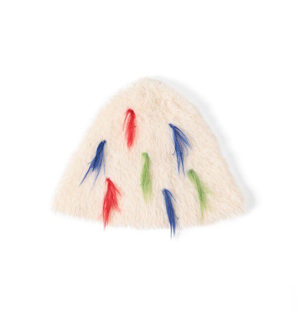 Ray BEAMS 「カラー フリンジ ニット帽」|その他|