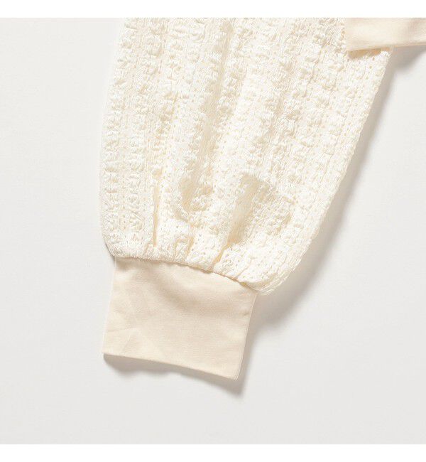 Ray BEAMS 「レース ジャカード クルーネック カーディガン」|Tシャツ・カットソー|