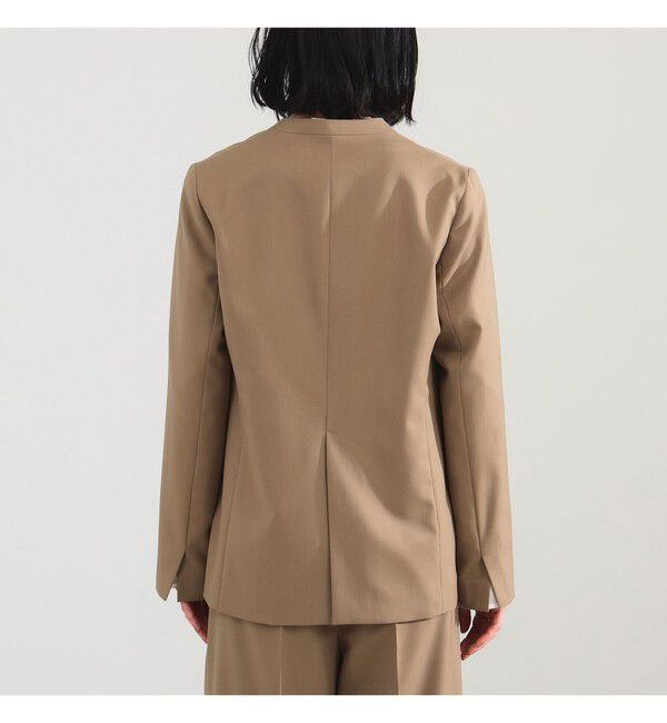 Demi-Luxe BEAMS 「ポリエステル ウール ラペルレス ジャケット」|ダッフルコート|