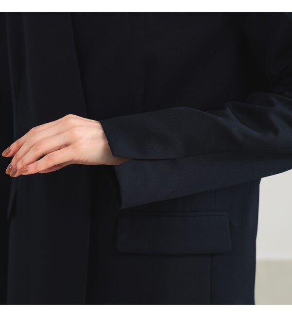 Demi-Luxe BEAMS 「ポリエステル ウール ラペルレス ジャケット」|ダッフルコート|