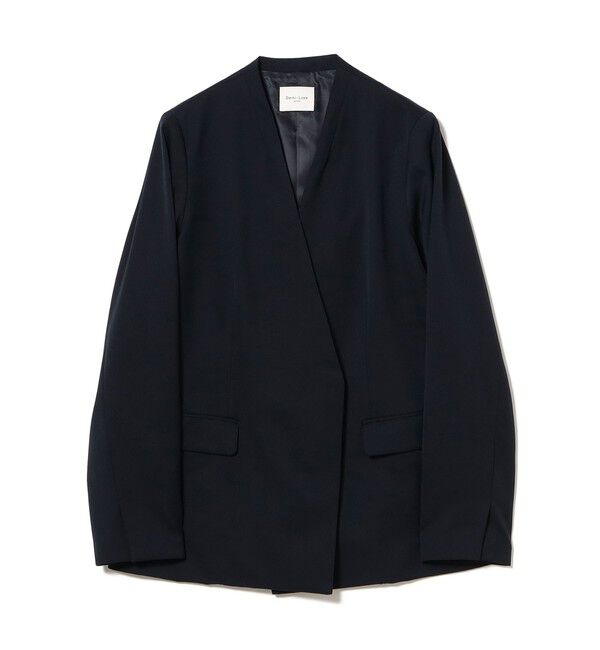 Demi-Luxe BEAMS 「ポリエステル ウール ラペルレス ジャケット」|ダッフルコート|
