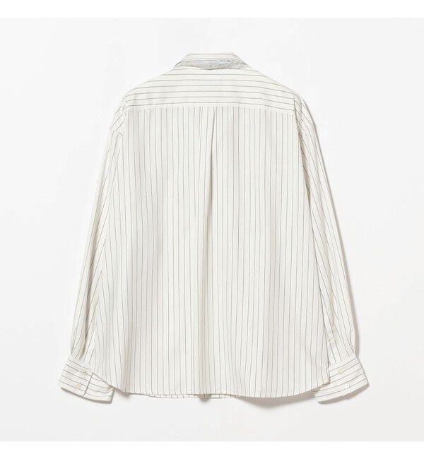 BEAMSBOY「maturely / チョーク ストライプ レース タイ ロングスリーブ」|シャツ・ブラウス|