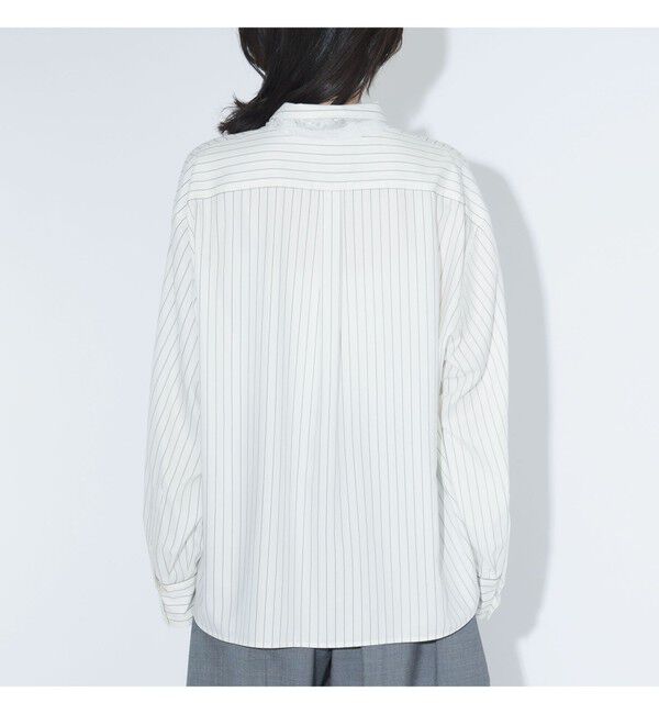 BEAMSBOY「maturely / チョーク ストライプ レース タイ ロングスリーブ」|シャツ・ブラウス|