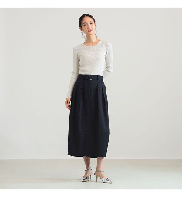 Demi-Luxe BEAMS 「ベルテッド コクーン スカート」|スカート|