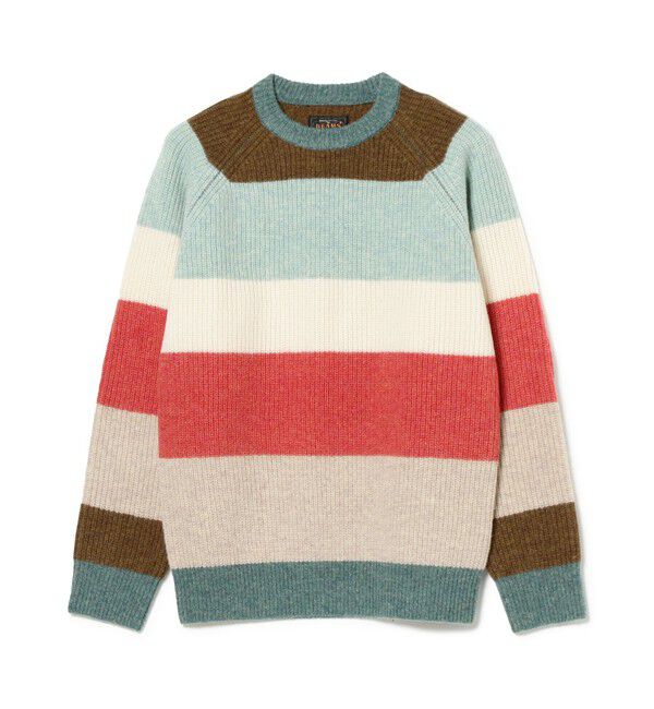 BEAMS PLUS「BEAMS PLUS / Crew Multi Stripe 5G」|ニット・セーター|