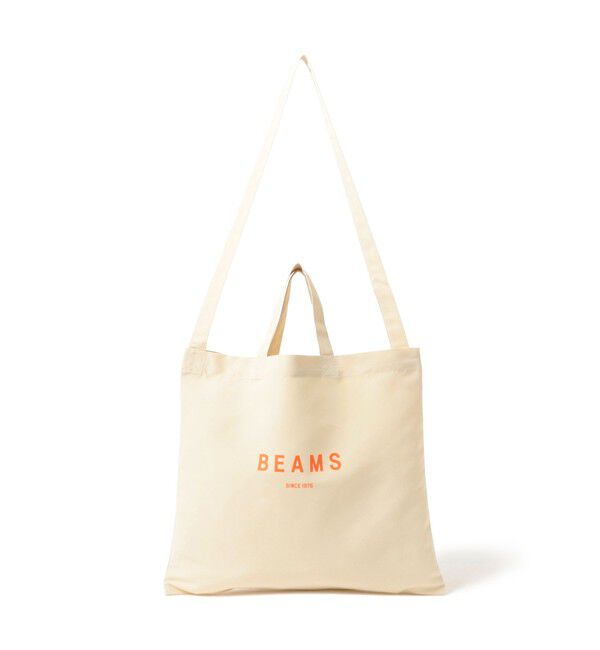 BEAMS「BEAMS ロゴ ショルダーバック」|リュック|OFF_WHT