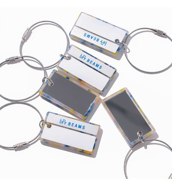 BEAMS「ミラー付き ネームプレート キーホルダー」|キーケース|NAVY_MIX