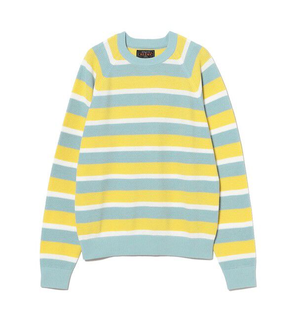BEAMS PLUS「Crew Light Multi Stripe」|ニット・セーター|