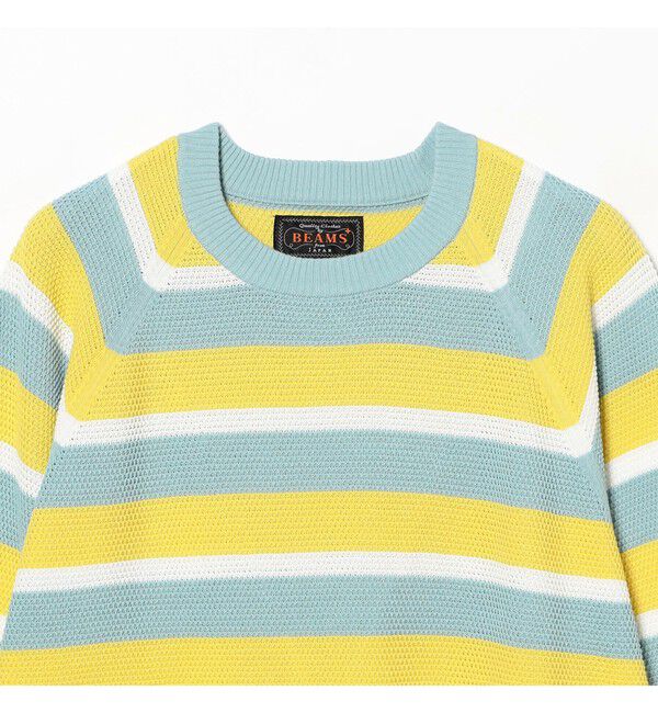 BEAMS PLUS「Crew Light Multi Stripe」|ニット・セーター|