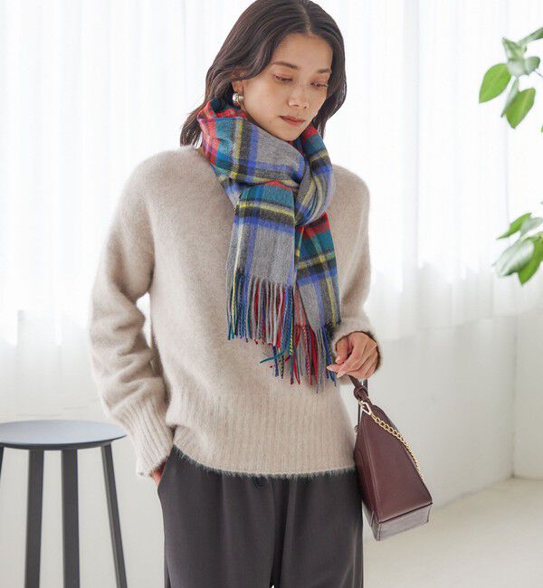 SHIPS for women「チェック カシミヤ ストール」|ストール|