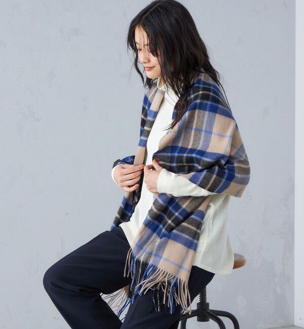 SHIPS for women「チェック カシミヤ ストール」|ストール|