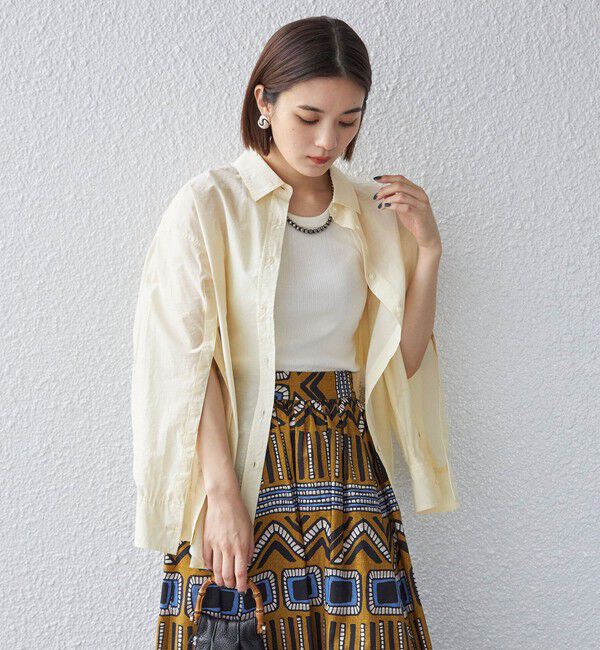 SHIPS for women「〈手洗い可能〉綿 ナイロン シアー オーバー シャツ ◇」|シャツ・ブラウス|