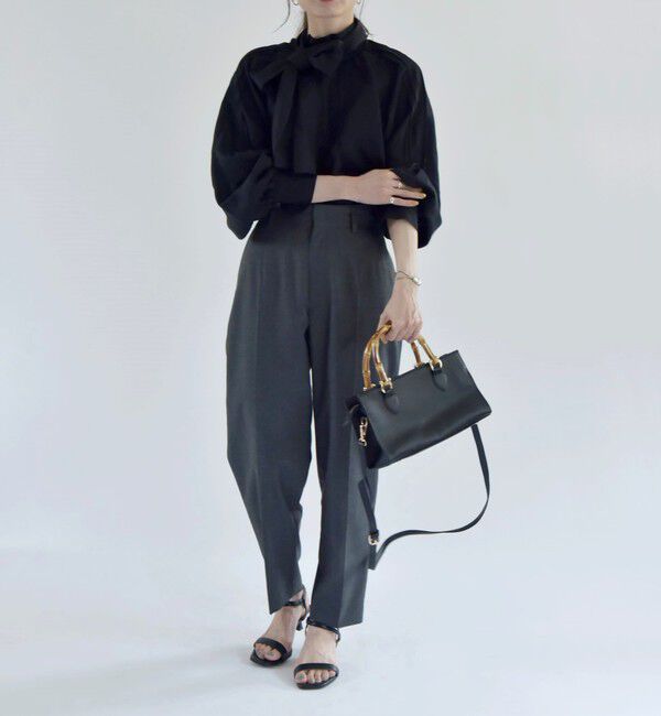 quaranciel「quaranciel:〈洗濯機可能〉ハンサム テーパード センタープレス パンツ（セットアップ対応）」|スラックス|