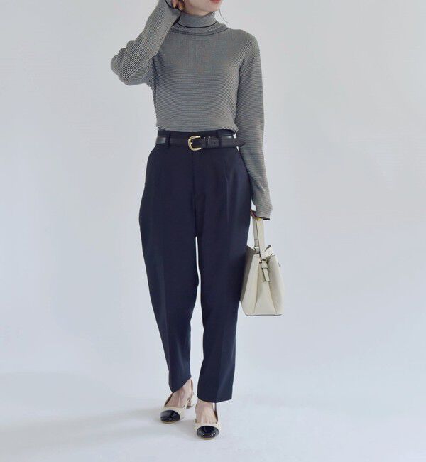 quaranciel「quaranciel:〈洗濯機可能〉ハンサム テーパード センタープレス パンツ（セットアップ対応）」|スラックス|