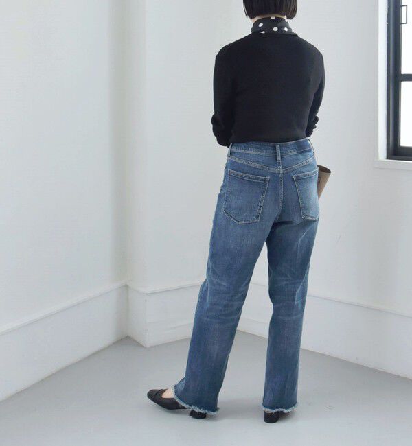 quaranciel「quaranciel:〈手洗い可能〉コットン タートルネック リブ ニット」|ニット・セーター|