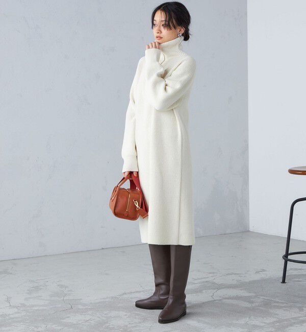 SHIPS for women「〈手洗い可能〉片畦編み ハーフ ジップ ワンピース」|ワンピース|