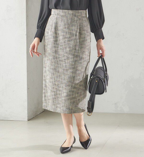 SHIPS for women「〈セレモニー対応可〉スラブ ツイード タイト スカート（セットアップ対応）」|タイト|
