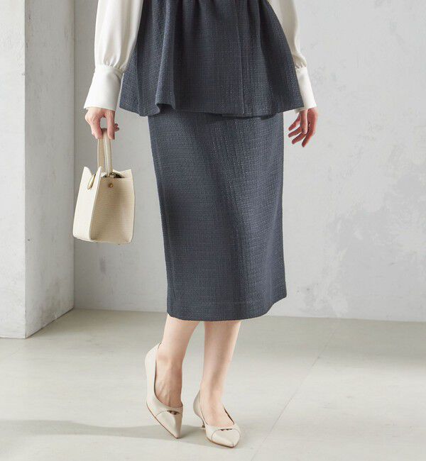 SHIPS for women「〈セレモニー対応可〉スラブ ツイード タイト スカート（セットアップ対応）」|タイト|