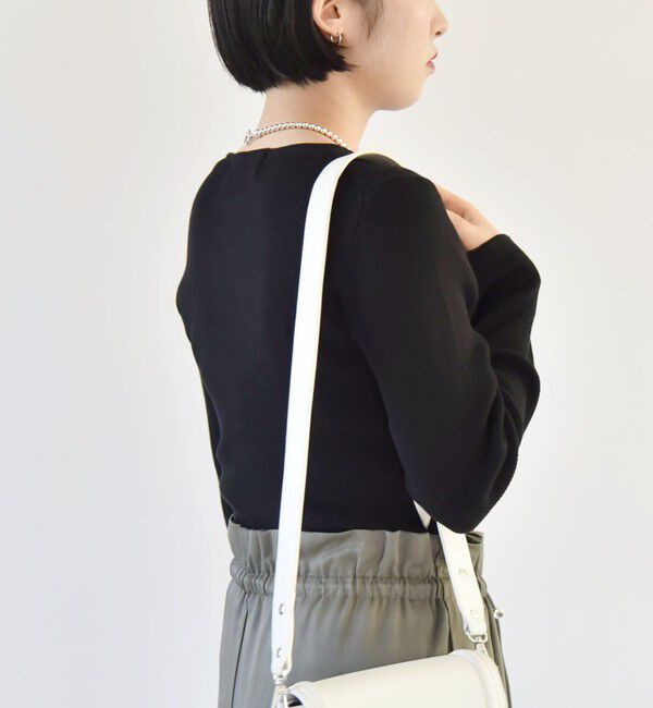 quaranciel「quaranciel:〈手洗い可能〉コットン リブ クルーネック ニット」|ニット・セーター|