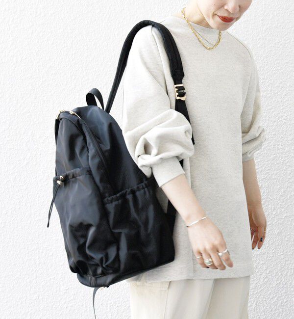 SHIPS any「《一部追加予約》SHIPS any: A4 ギャザー ドロスト ポケット バックパック」|リュック|