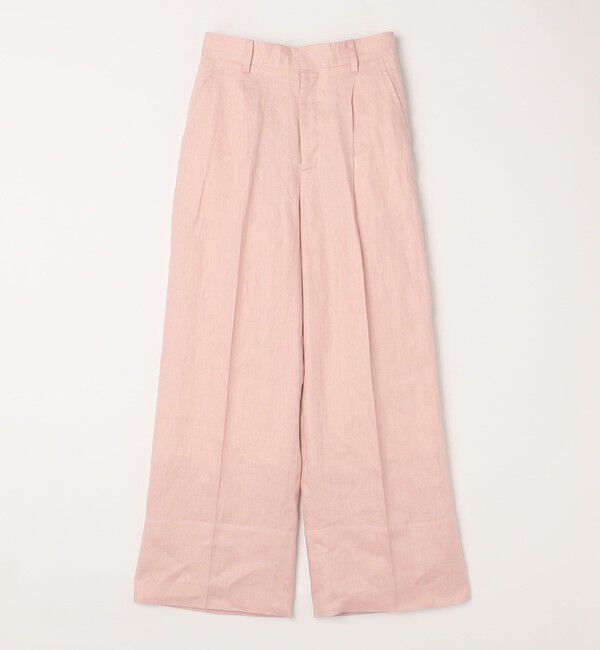 quaranciel「quaranciel:〈洗濯機可能〉ヘンプ ワイド タック パンツ」|スラックス|