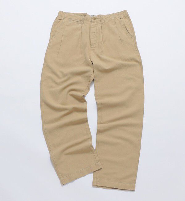SHIPS「WYTHE NEW YORK: PLEATED CTN/LNN CHINO」|チノ|ベージュ