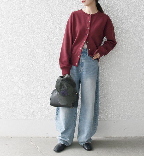 SHIPS any「【WEB限定】SHIPS any: USA コットン 裏起毛 コンパクト スナップ カーディガン」|カーディガン|