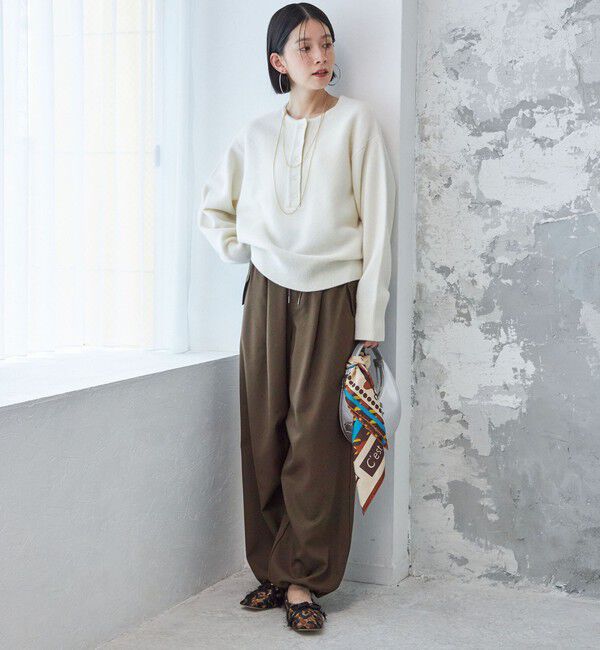 SHIPS for women「〈手洗い可能〉7G ウール カシミヤ ヘンリーネック 2WAY プルオーバー」|ニット・セーター|